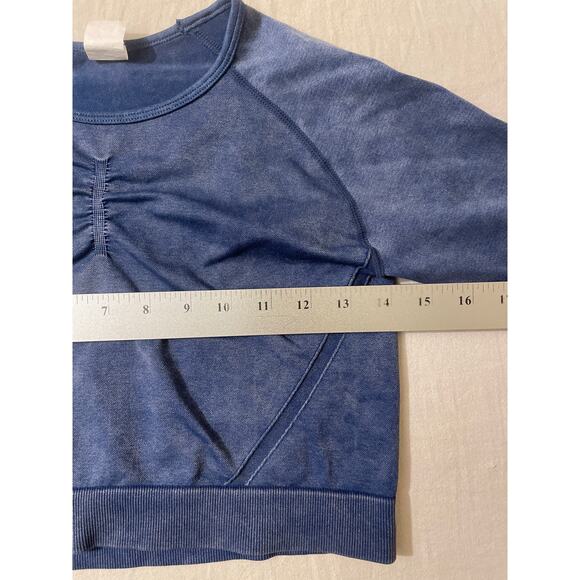 Long Sleeve Workout Top Womens Size Medium Crop Top Active Gym Dance‎ Athletic - Picture 4 of 6